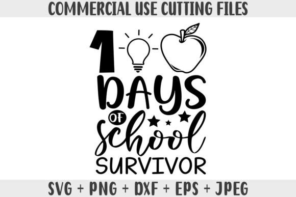 100 Days Survivor SVG: Graphics for Crafts