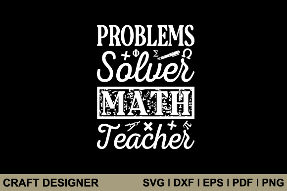 Math Teacher SVG for Crafts & Graphics