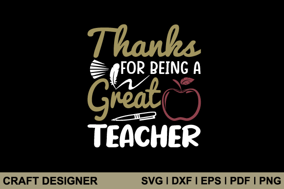 Review: Thanks for Being a Great Teacher Svg for Embroidery