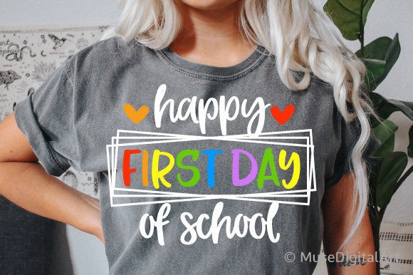 Reviewing Happy First Day of School Svg, Png File Graphics