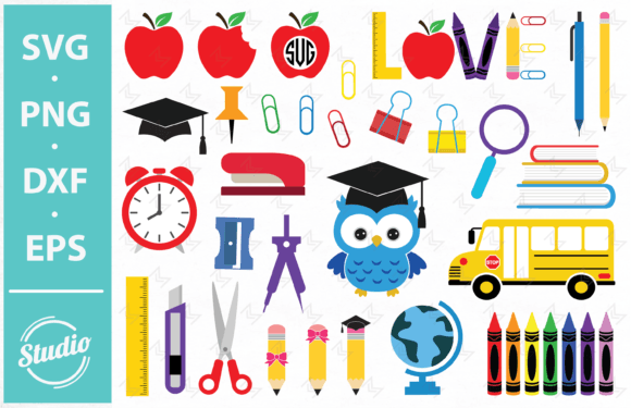 School Bundle Graphics for Crafts